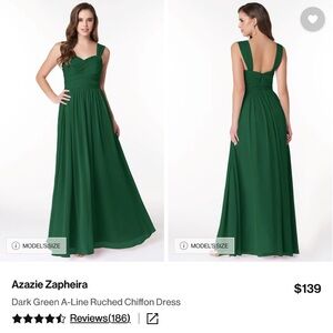 Azazie Zapheira Dark Green Dress